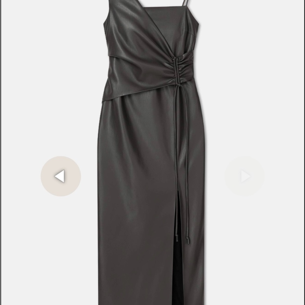 Nanushka Gray Asymmetrical Slit Gown